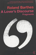 Cover  A lover's discourse : fragments