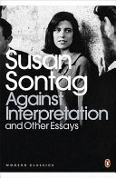 Copertina  Against interpretation and other essays