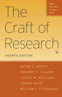 Cover  The craft of research