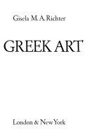 Cover  A handbook of Greek art : a survey of the visual arts of ancient Greece