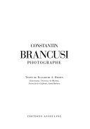 Cover  Constantin Brancusi photographe