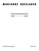 Cover  Marianne Breslauer: Photographien 1927-1937