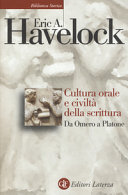 Cover  Cultura orale e civiltà della scrittura : da Omero a Platone