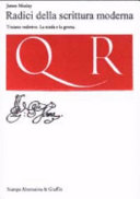 Copertina  Radici della scrittura moderna