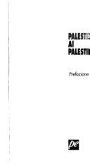 Copertina  Palestina ai palestinesi