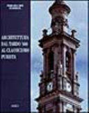 Cover  Architettura dal tardo '600 al classicismo purista